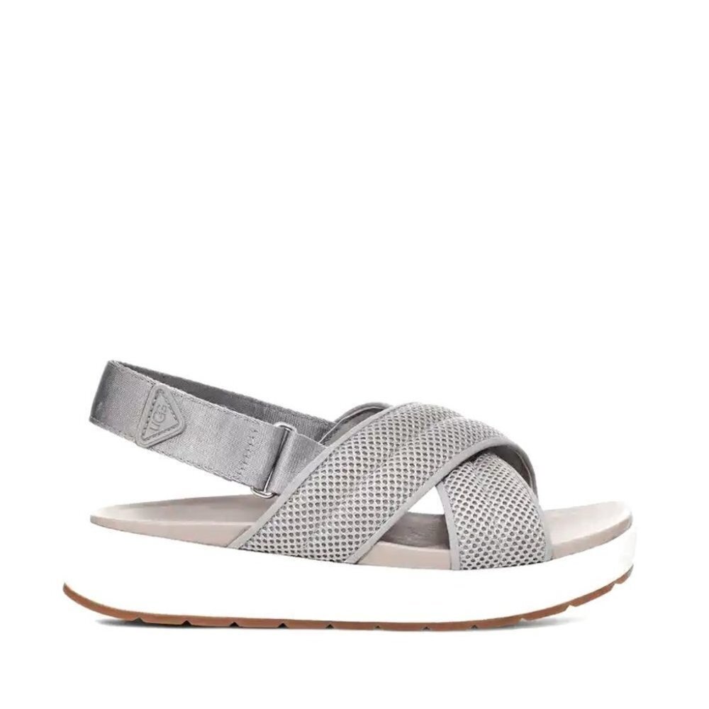 NEW Ugg Nella Grey Criss Cross Chunky Sandals Size 8